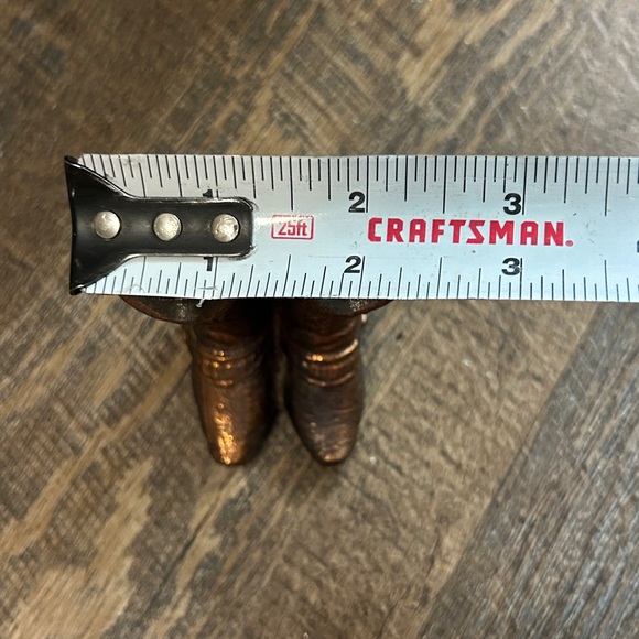 Vintage Cowboy‎ Boots Die Cast Metal Toothpick/Matchstick Holder Copper Color - Picture 7 of 7